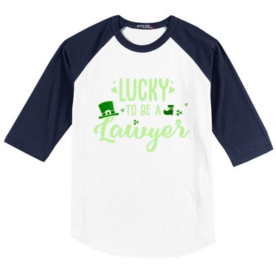 Lucky Lawyer Gift Funny Lawyer Saint Patricks Day Outfit Gift Baseball Sleeve Shirt