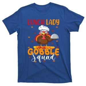 Lunch Lady Gobble Squad Funny Thanksgiving Turkey Lunch Lady Gift T-Shirt