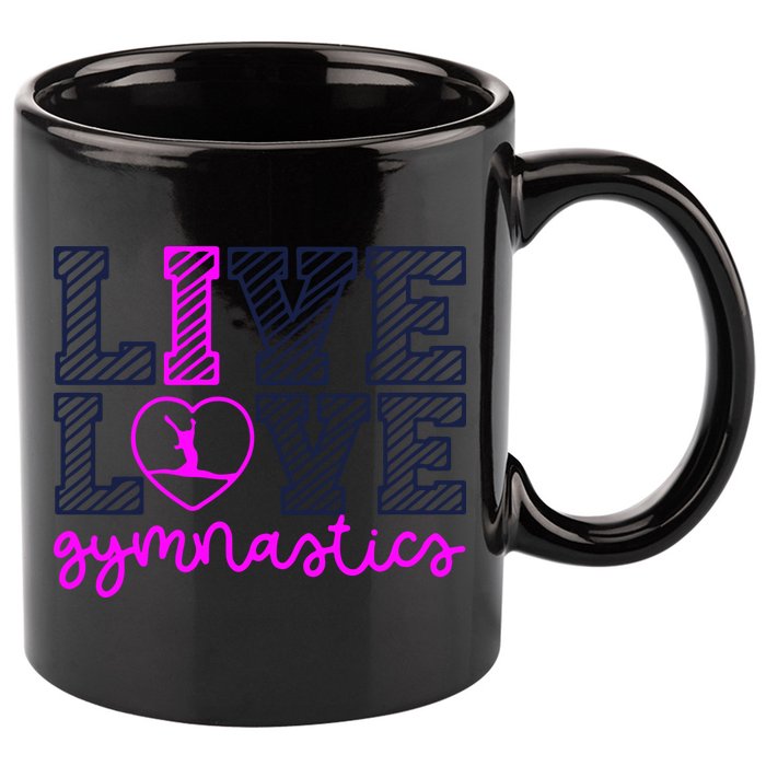 Live Love Gymnastics 11oz C Handle Ceramic Mug