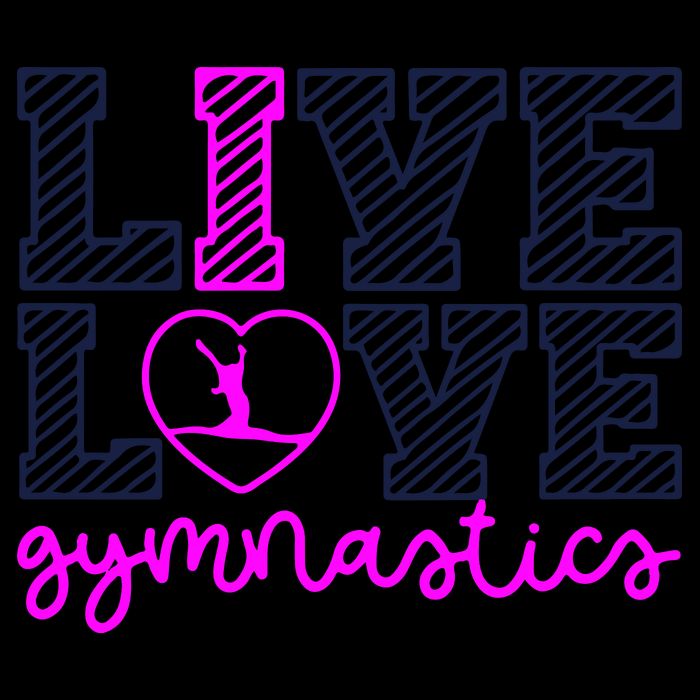 Live Love Gymnastics Drawstring Bag