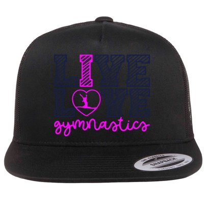 Live Love Gymnastics Flatbill Hat