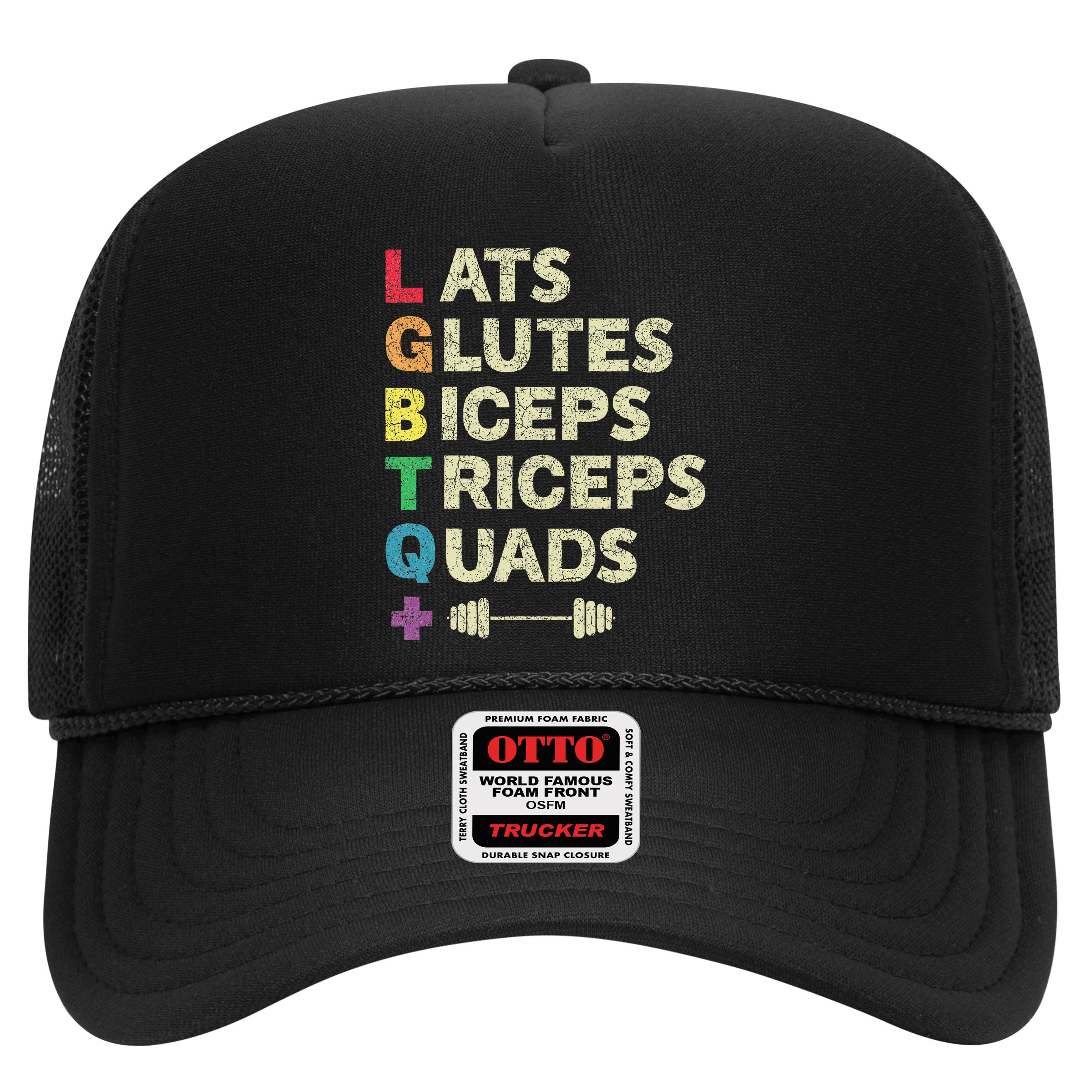 Lgbtq Lats Glutes Biceps Triceps Quads Weightlifting Hat