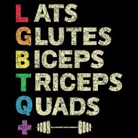 Lgbtq Lats Glutes Biceps Triceps Quads Weightlifting Women's Crop Top Tee