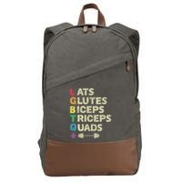 Lgbtq Lats Glutes Biceps Triceps Quads Weightlifting Cotton Canvas Backpack