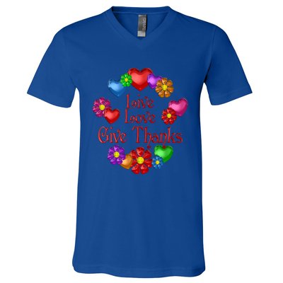 Live Love Give Thanks Gift V-Neck T-Shirt