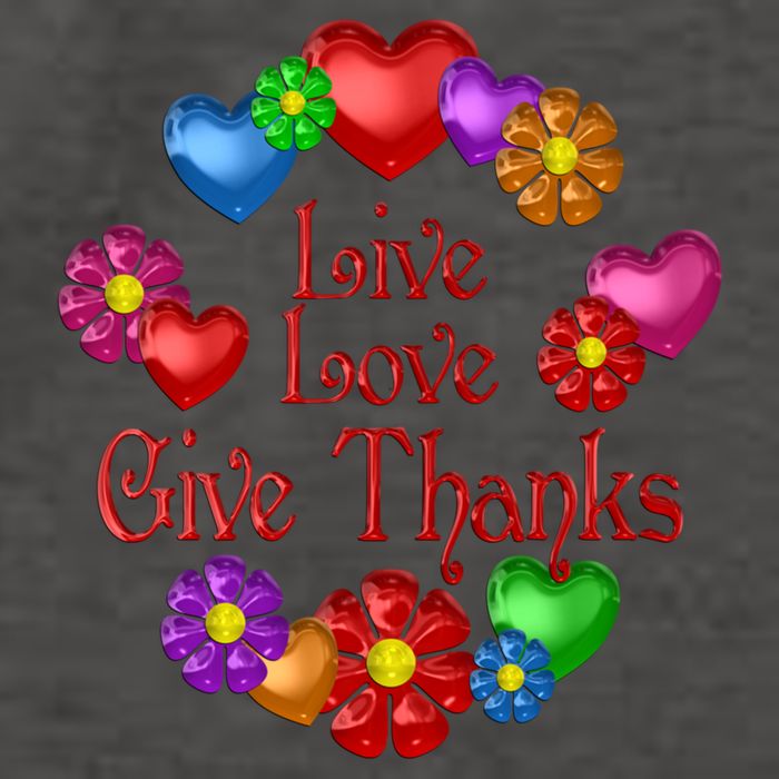 Live Love Give Thanks Gift Vector Backpack