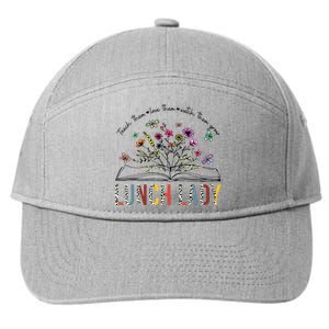 Lunch Lady Gift Teacher Book Wildflower Great Gift 7-Panel Snapback Hat