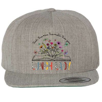 Lunch Lady Gift Teacher Book Wildflower Great Gift Wool Snapback Cap