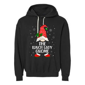 Lunch Lady Gnome Funny School Cafeteria Worker Christmas Garment-Dyed Fleece Hoodie