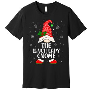 Lunch Lady Gnome Funny School Cafeteria Worker Christmas Premium T-Shirt