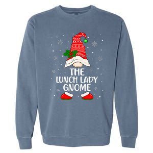 Lunch Lady Gnome Funny School Cafeteria Worker Christmas Garment-Dyed Sweatshirt