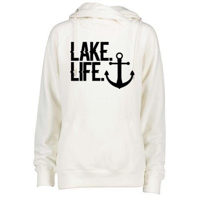 Lake Life Gift Nautical Themed Anchor Hooded Meaningful Gift Funny Gift Womens Funnel Neck Pullover Hood