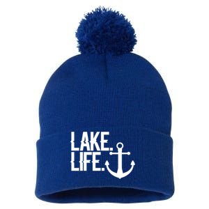 Lake Life Gift Nautical Themed Anchor Hooded Meaningful Gift Funny Gift Pom Pom 12in Knit Beanie