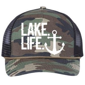 Lake Life Gift Nautical Themed Anchor Hooded Meaningful Gift Funny Gift Retro Rope Trucker Hat Cap