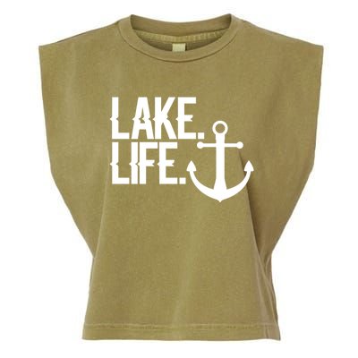 Lake Life Gift Nautical Themed Anchor Hooded Meaningful Gift Funny Gift Garment-Dyed Women's Muscle Tee