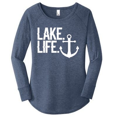 Lake Life Gift Nautical Themed Anchor Hooded Meaningful Gift Funny Gift Women's Perfect Tri Tunic Long Sleeve Shirt