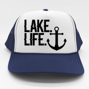 Lake Life Gift Nautical Themed Anchor Hooded Meaningful Gift Funny Gift Trucker Hat