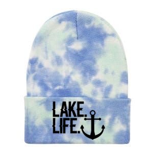 Lake Life Gift Nautical Themed Anchor Hooded Meaningful Gift Funny Gift Tie Dye 12in Knit Beanie