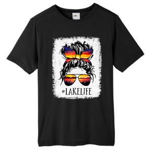 Lake Life Gift Messy Bun Mom Grandma Gift Tall Fusion ChromaSoft Performance T-Shirt