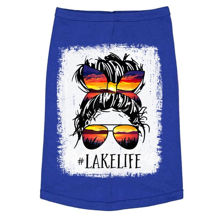 Lake Life Gift Messy Bun Mom Grandma Gift Doggie Tank