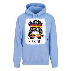 Lake Life Gift Messy Bun Mom Grandma Gift Unisex Surf Hoodie