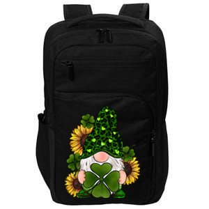 Leopard Love Gnomes Shamrock Irish Lucky St Patrick's Day Gift Impact Tech Backpack