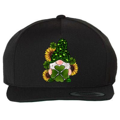 Leopard Love Gnomes Shamrock Irish Lucky St Patrick's Day Gift Wool Snapback Cap