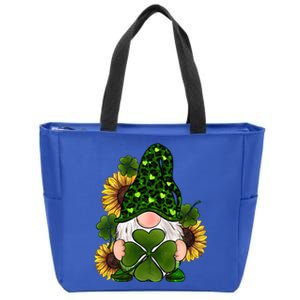 Leopard Love Gnomes Shamrock Irish Lucky St Patrick's Day Gift Zip Tote Bag