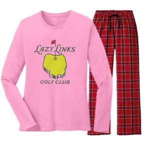 Lazy Links Golf Club Women's Long Sleeve Flannel Pajama Set 