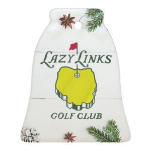 Lazy Links Golf Club Ceramic Bell Ornament