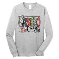 Leopard Lettering Gastro Crew Vintage Gastroenterology Nurse Long Sleeve Shirt