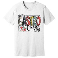 Leopard Lettering Gastro Crew Vintage Gastroenterology Nurse Premium T-Shirt