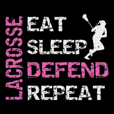 Lacrosse Lax Gear Gifts Eat Sleep Defend T-Shirt