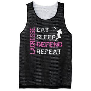 Lacrosse Lax Gear Gifts Eat Sleep Defend Mesh Reversible Basketball Jersey Tank