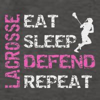 Lacrosse Lax Gear Gifts Eat Sleep Defend Vector Backpack
