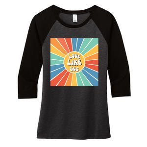 Love Like Gus Women's Tri-Blend 3/4-Sleeve Raglan Shirt