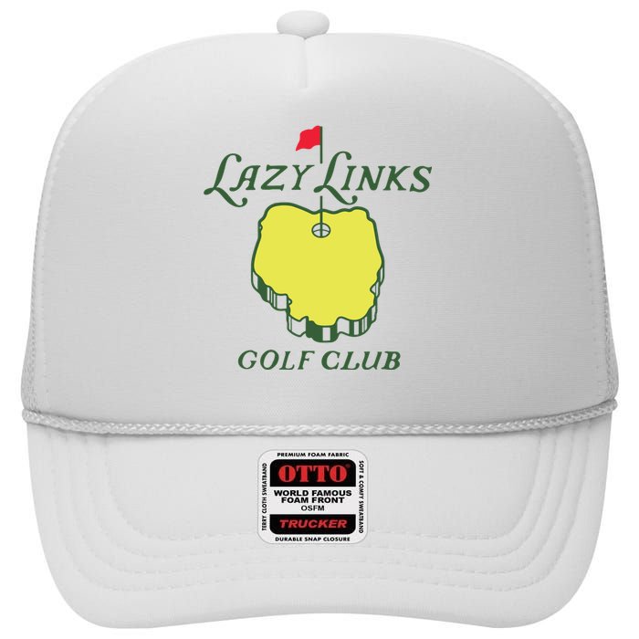 Lazy Links Golf Club High Crown Mesh Back Trucker Hat