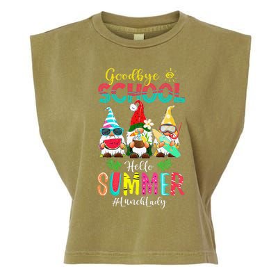 Lunch Lady Goodbye School Hello Summer Vacation Gnome Garment-Dyed Women's Muscle Tee