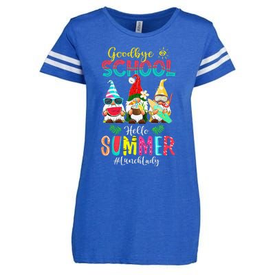 Lunch Lady Goodbye School Hello Summer Vacation Gnome Enza Ladies Jersey Football T-Shirt