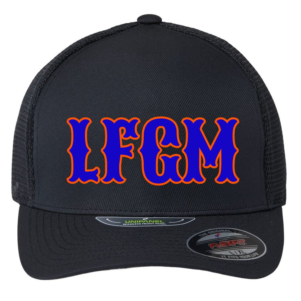 Lfgm | LetS Go Mets Flexfit Unipanel Trucker Cap