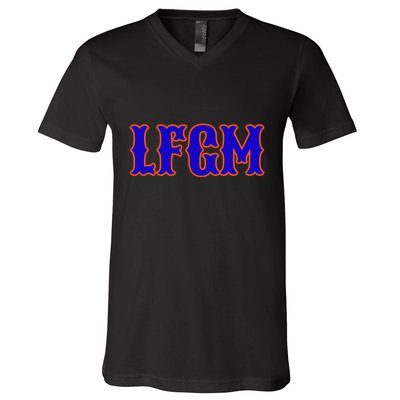 Lfgm | LetS Go Mets V-Neck T-Shirt