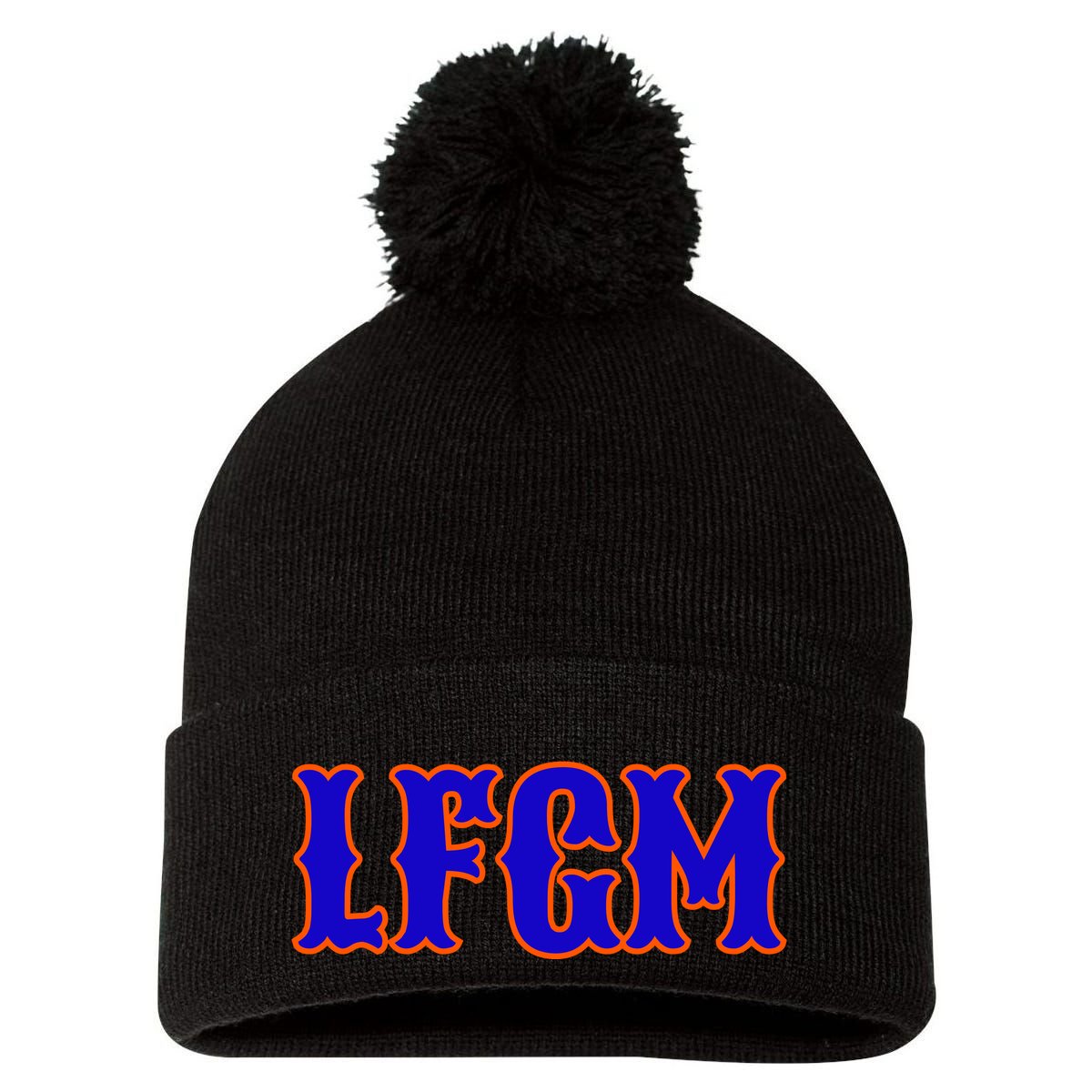 Lfgm | LetS Go Mets Pom Pom 12in Knit Beanie