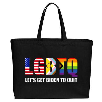 Lgbtq Lets Get Biden To Quite Cotton Canvas Jumbo Tote