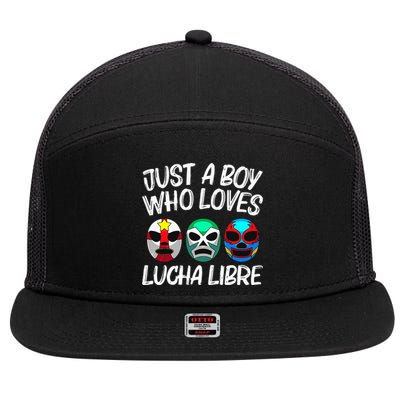 L.U.C.H.A L.I.B.R.E Gift Mexican Wrestling Mask 7 Panel Mesh Trucker Snapback Hat