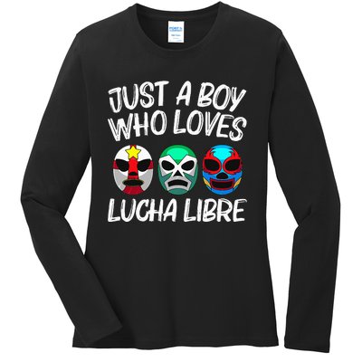 L.U.C.H.A L.I.B.R.E Gift Mexican Wrestling Mask Ladies Long Sleeve Shirt