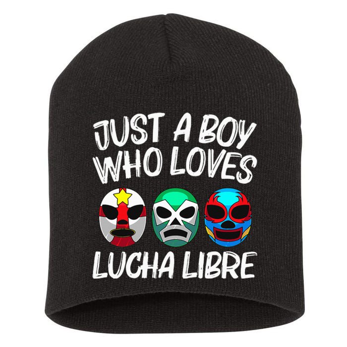 L.U.C.H.A L.I.B.R.E Gift Mexican Wrestling Mask Short Acrylic Beanie