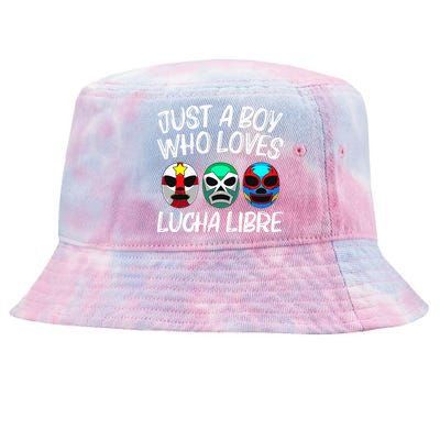 L.U.C.H.A L.I.B.R.E Gift Mexican Wrestling Mask Tie-Dyed Bucket Hat