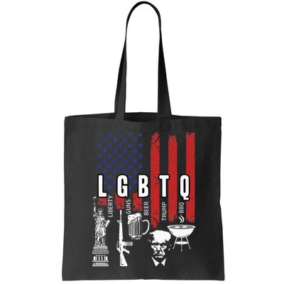 LGBTQ Liberty Guns Bible Trump BBQ USA Flag Vintage Bag