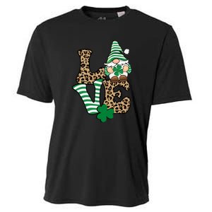 Lucky Love Gnome St Patrick's Day Gnomes Shamrock Irish Cooling Performance Crew T-Shirt