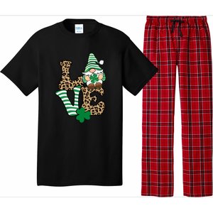 Lucky Love Gnome St Patrick's Day Gnomes Shamrock Irish Pajama Set